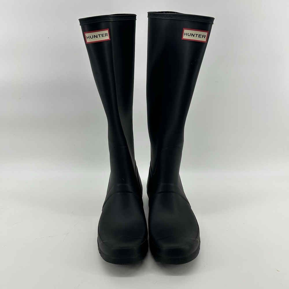 Hunter Original Tall Rain Boots Womens 10 Black Waterproof Rubber Equestrian